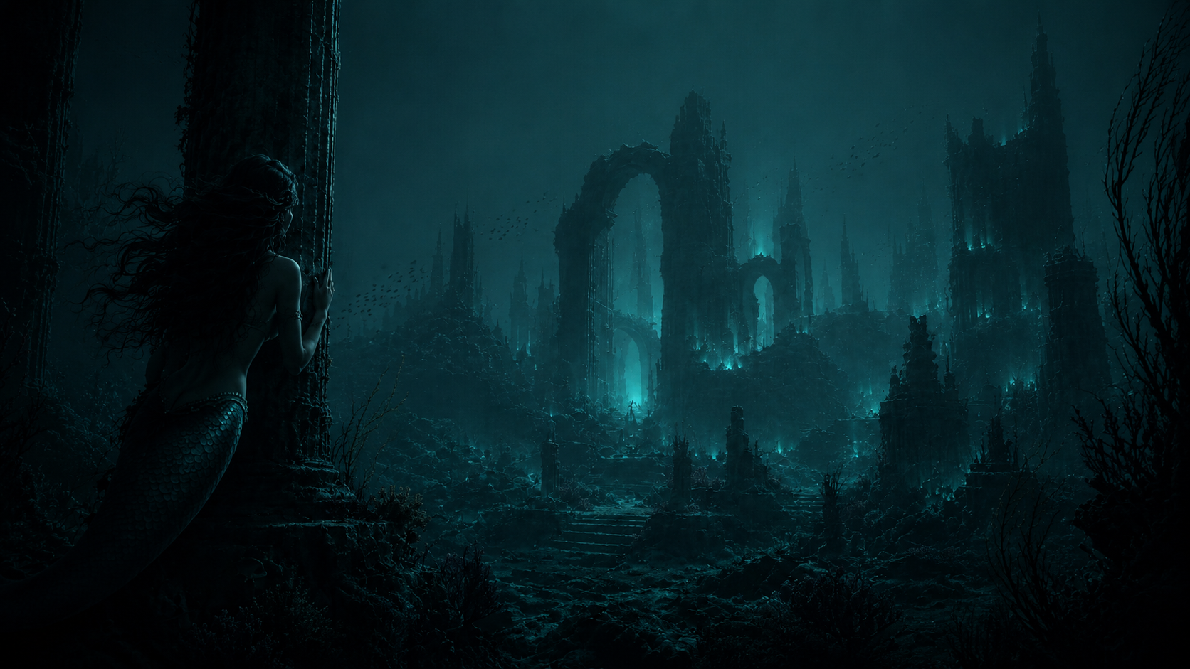 Virelle looking across Thalassarian ruins